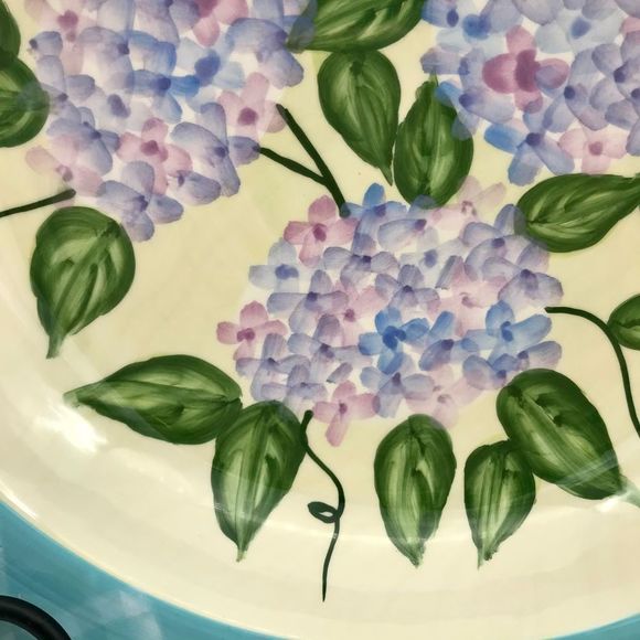 Hydrangea by Jay Import Co Serving Bowl Blue, Yellow and Purple Floral - Picture 5 of 12